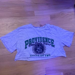 Garage cute grey vintage baggy crop top